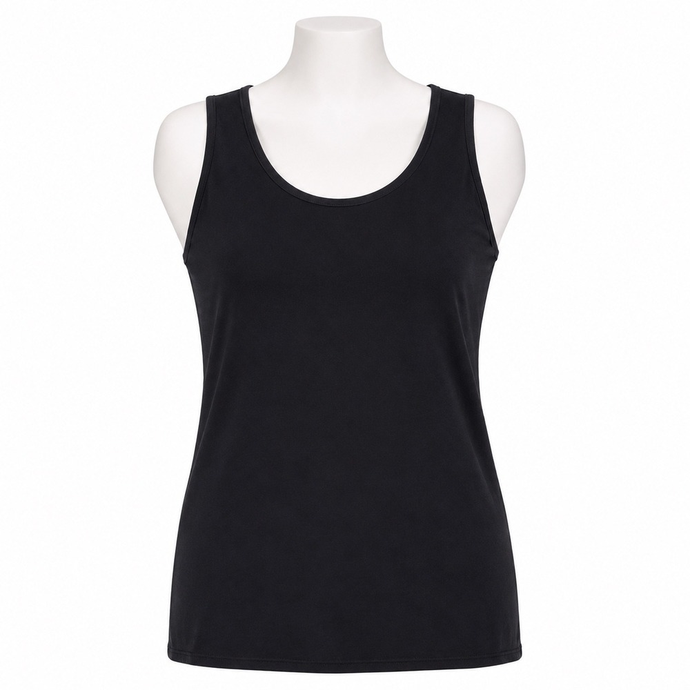 Pure Jill Easy Tank Women XS Black Pima Cotton Stretch Scoop Neck Sleeveless Top